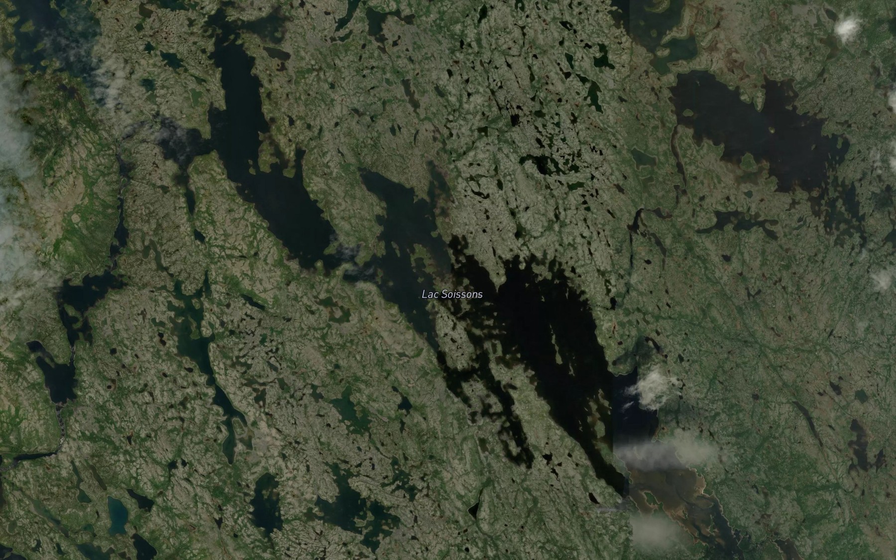 Satellite map of the Lac Soissons