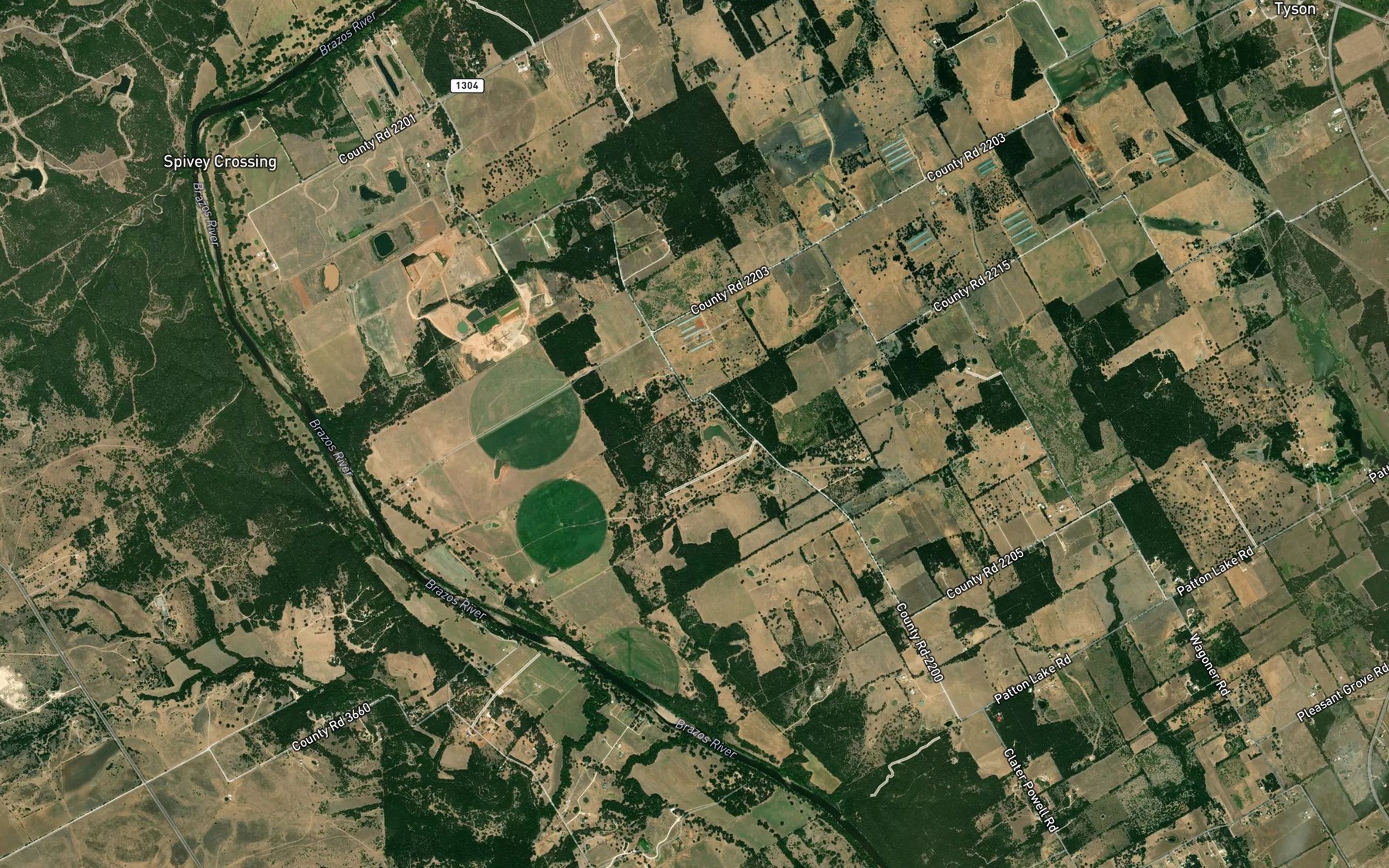 Satellite map of the Burnett Lake