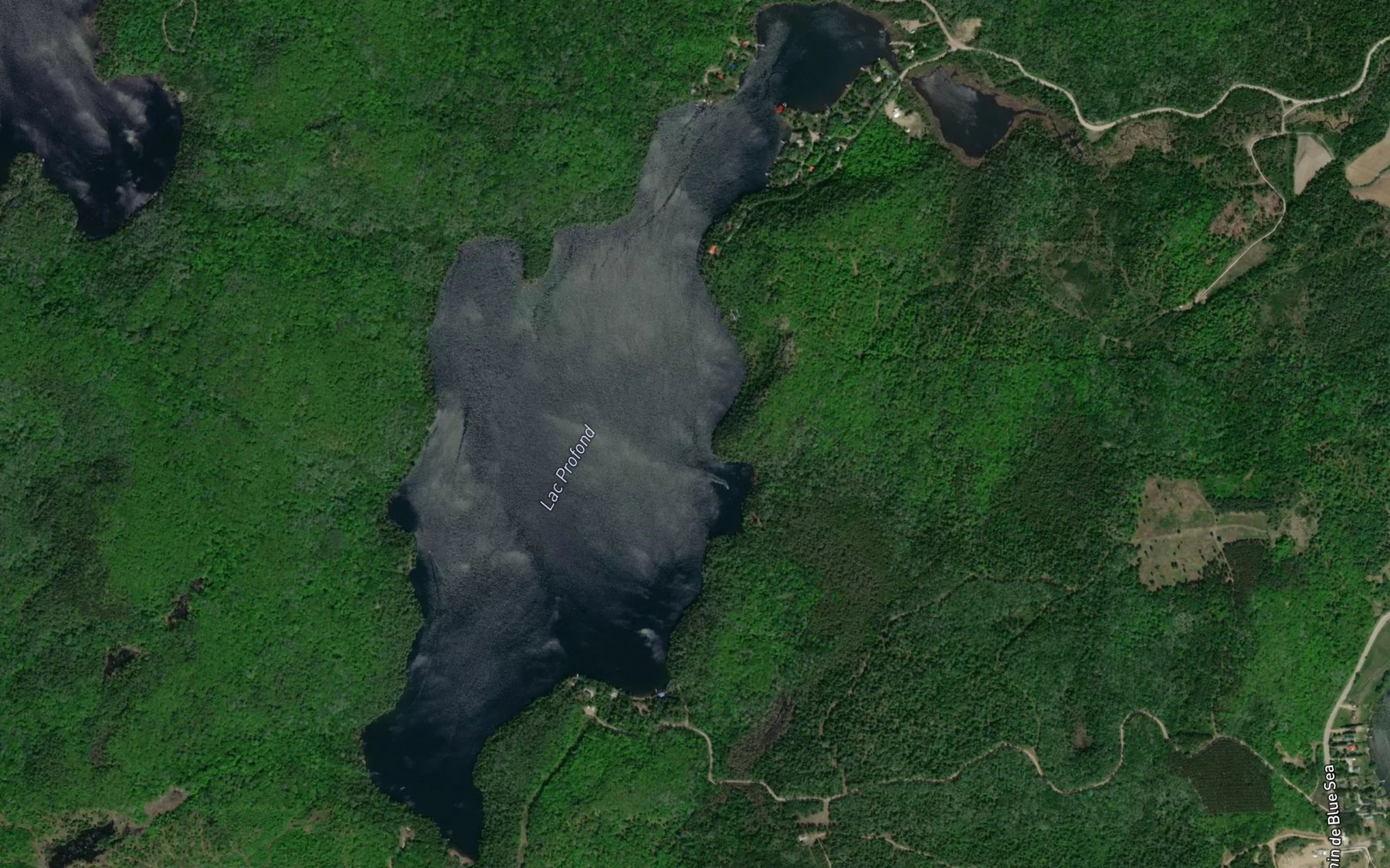 Satellite map of the Lac Profond