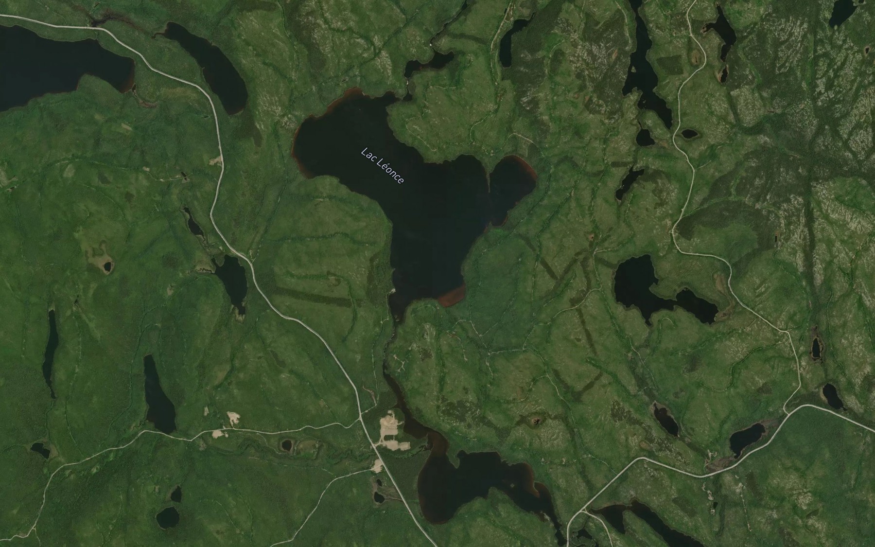 Satellite map of the Lac Leonce