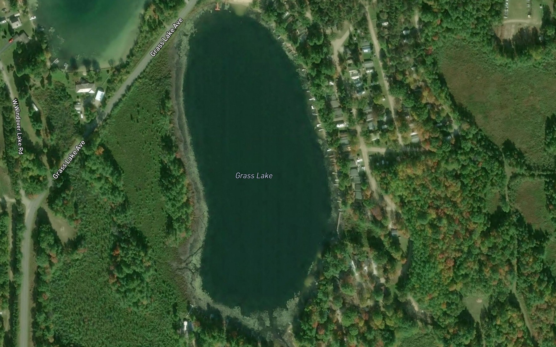 Satellite map of the Grass Lake
