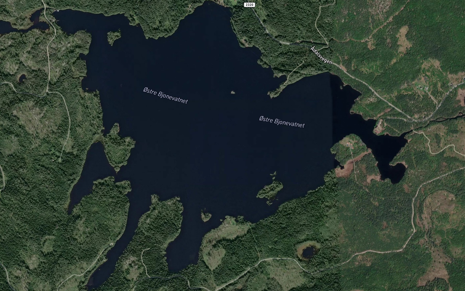 Satellite map of the Bjonevatnet,o