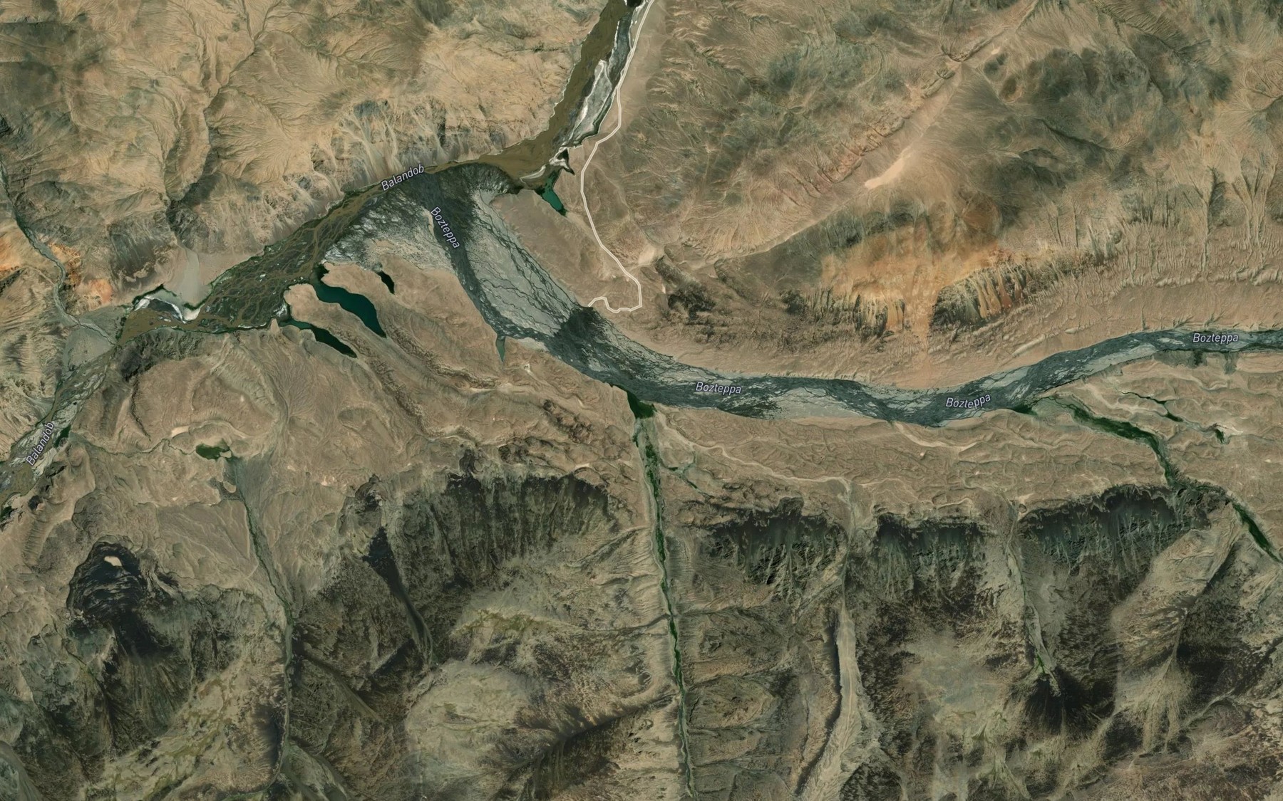 Satellite map of the Kara-Bulak