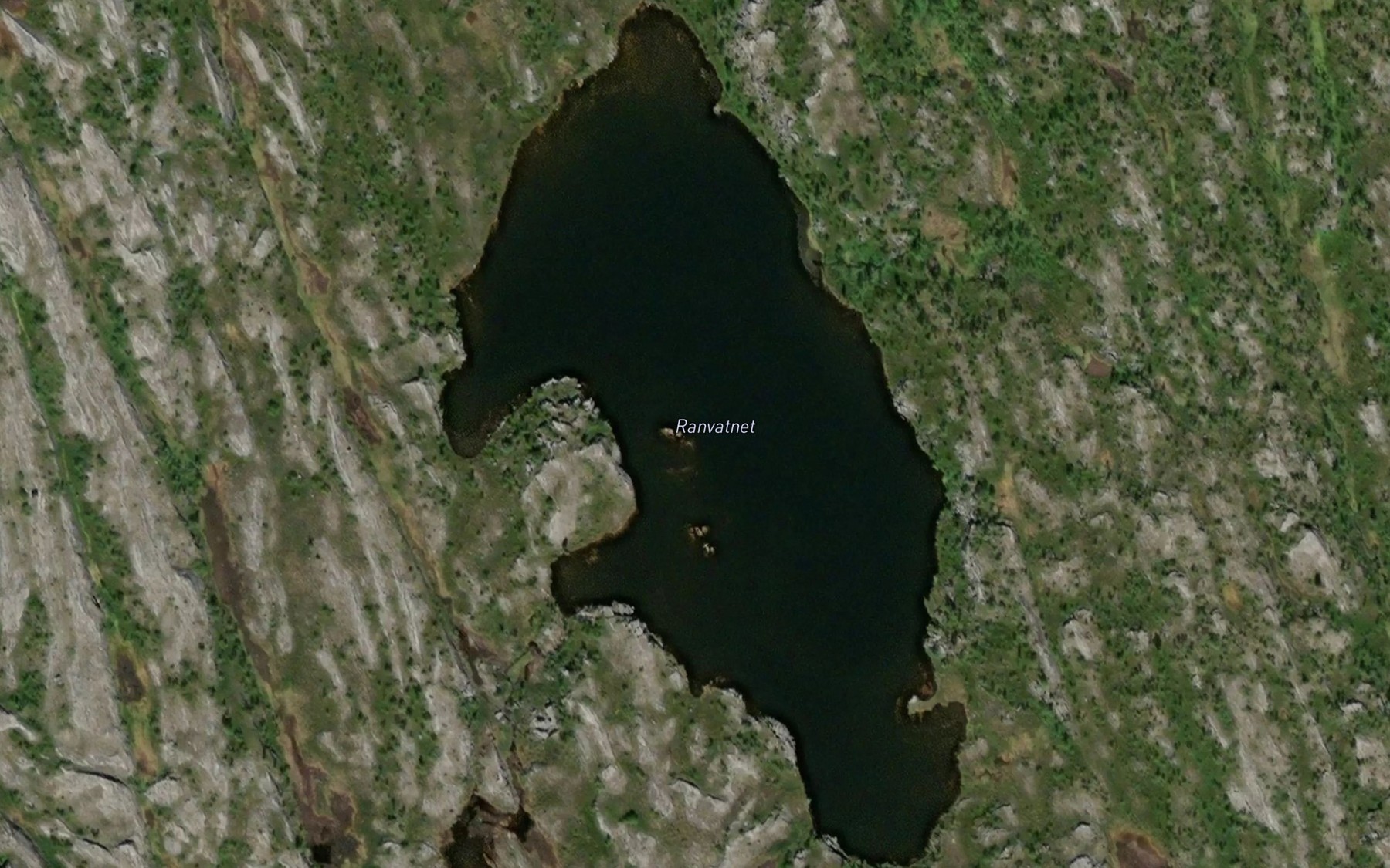 Satellite map of the Ranvatnet