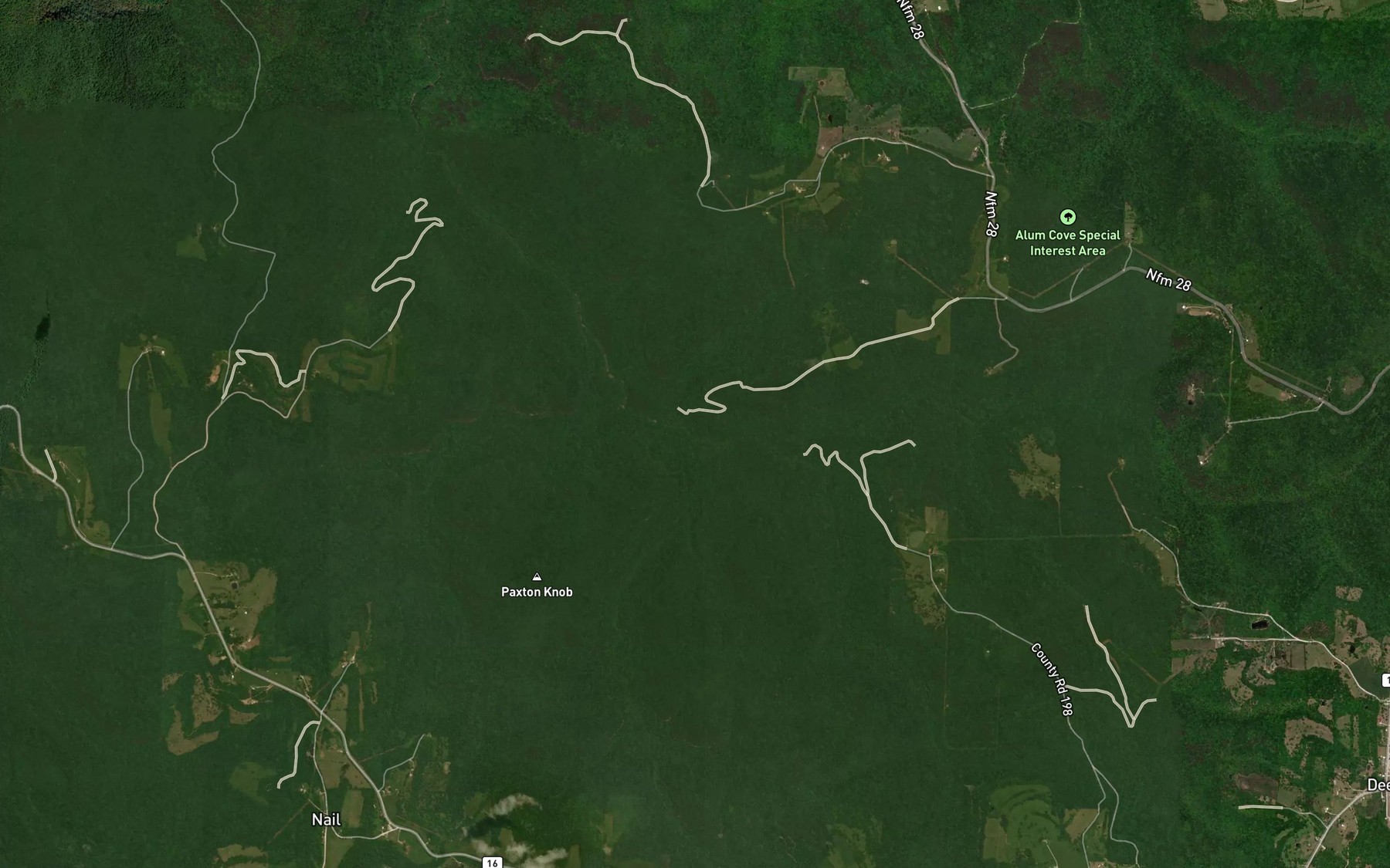 Satellite map of the Gladon Creek