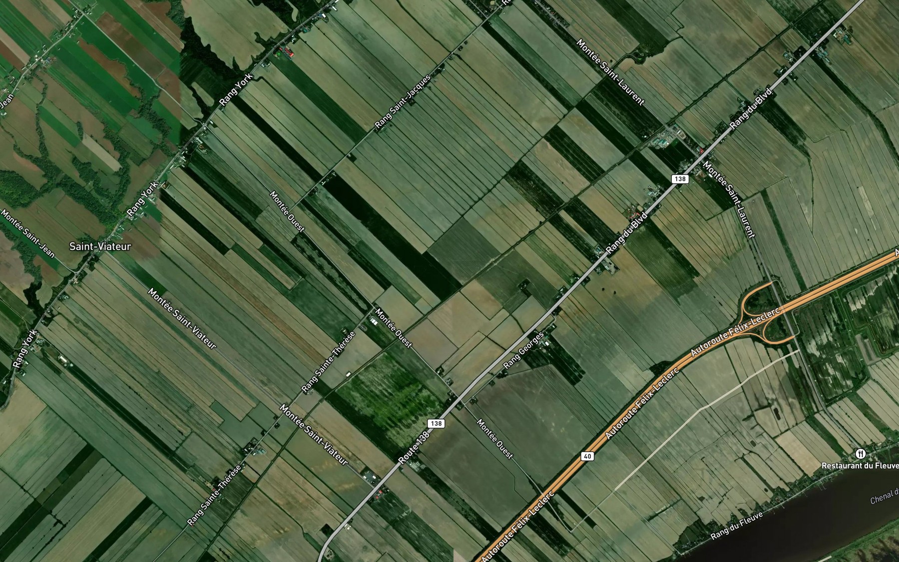 Satellite map of the Branche Trudel