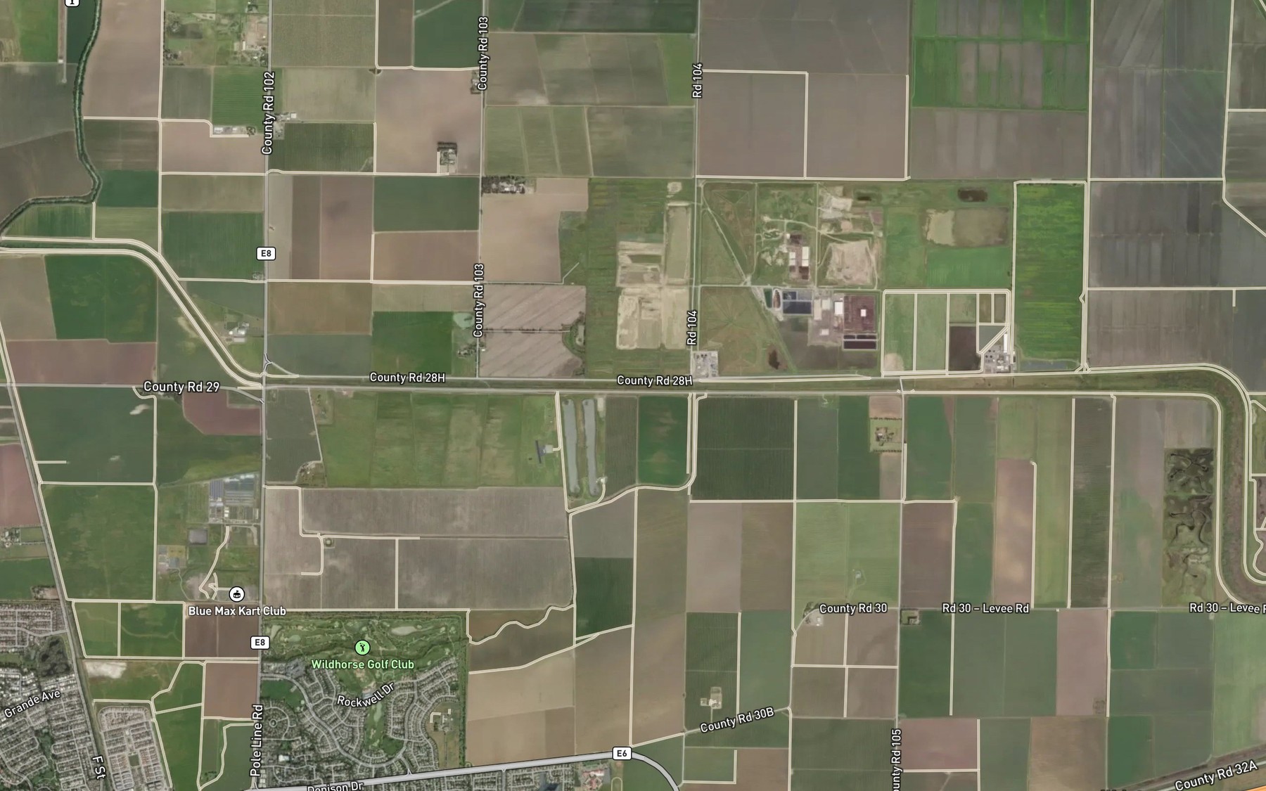 Satellite map of the Willow Slough Bypass