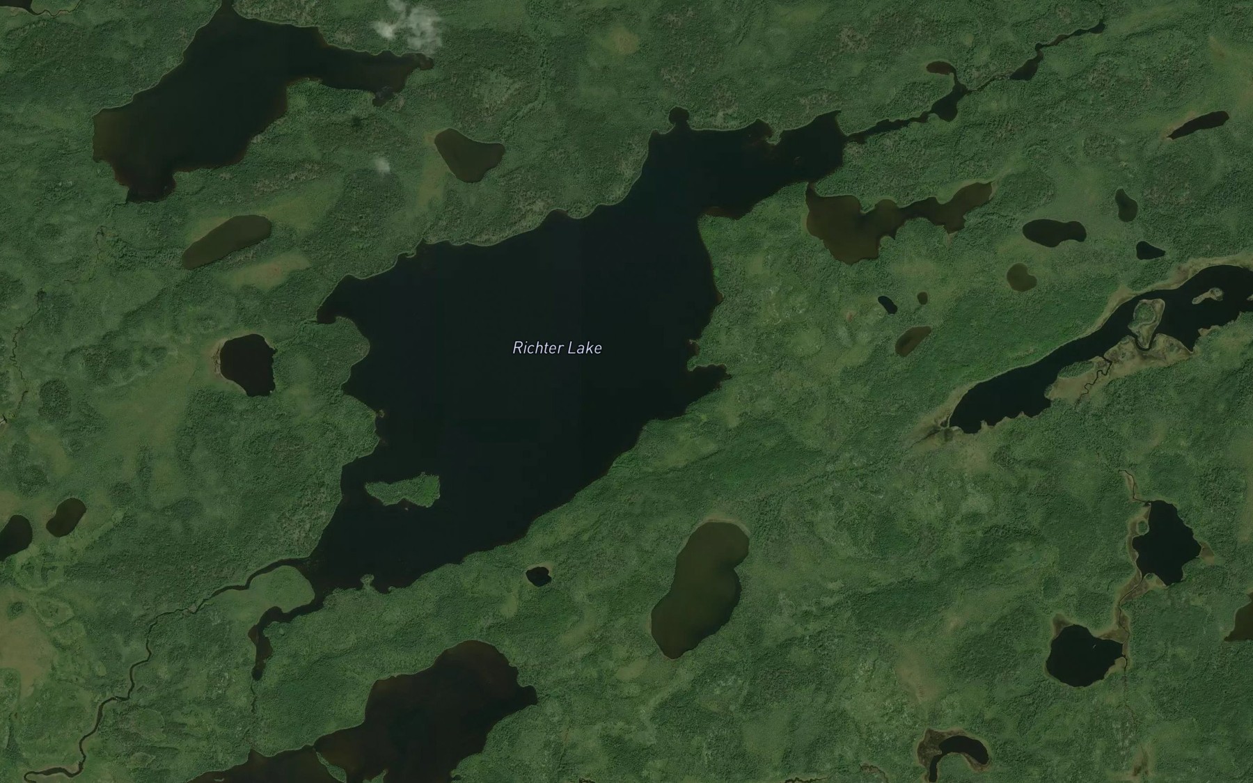 Satellite map of the Richter Lake