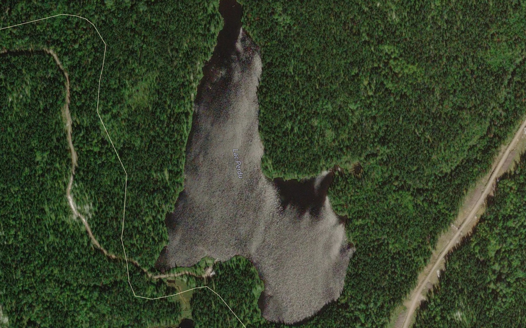 Satellite map of the Lac Perdu