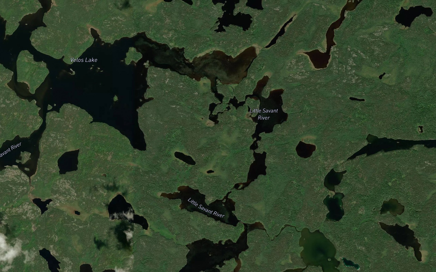 Satellite map of the Little Savant River