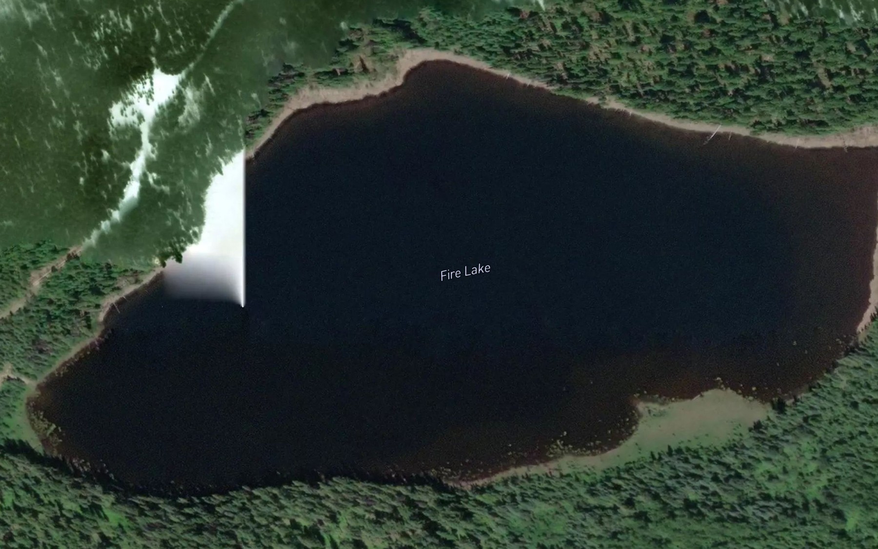 Satellite map of the Fire Lake