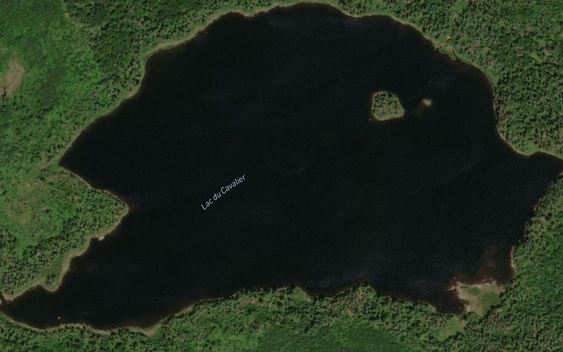 Satellite map of the Lac du Cavalier
