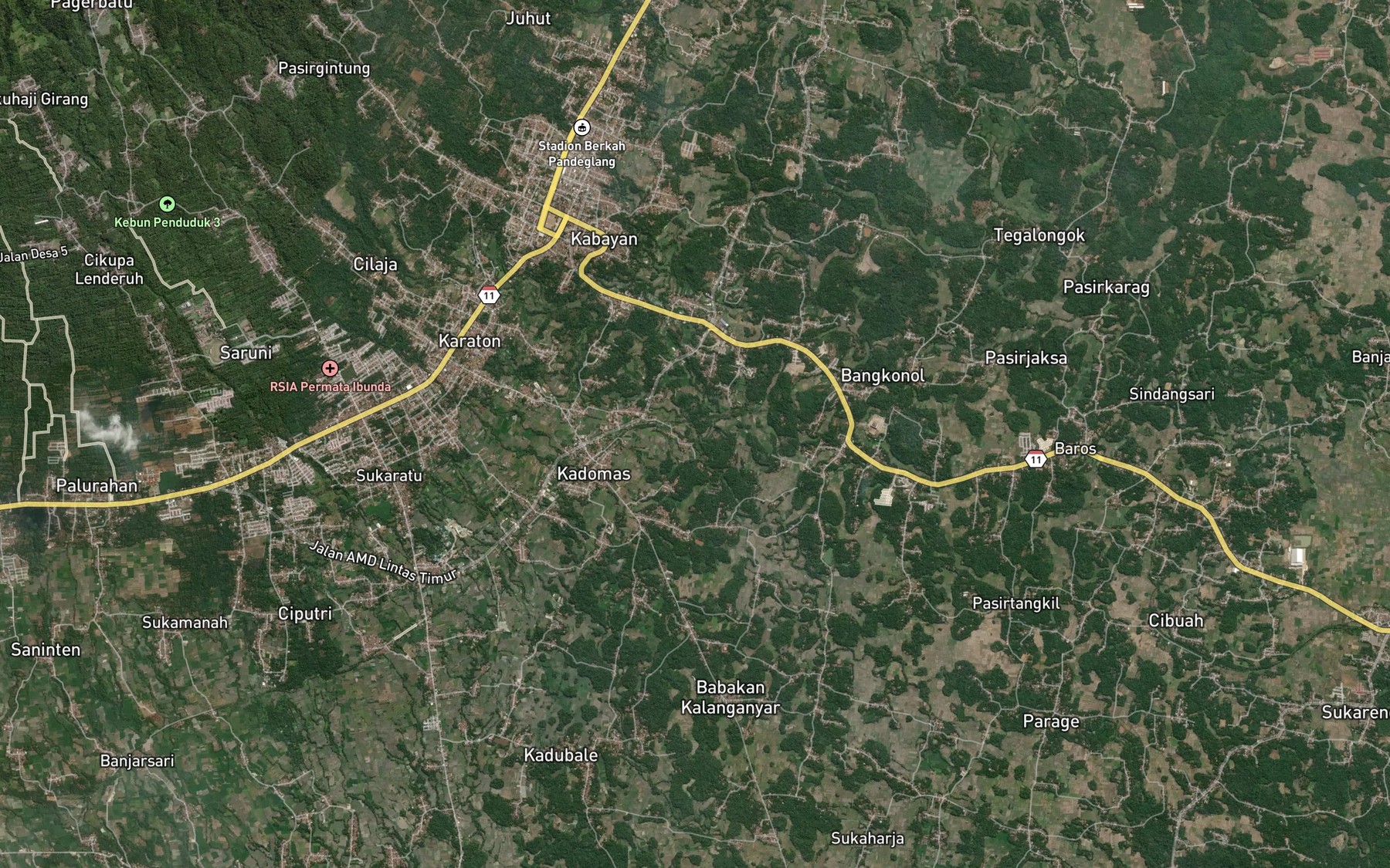 Satellite map of the Ci Herang