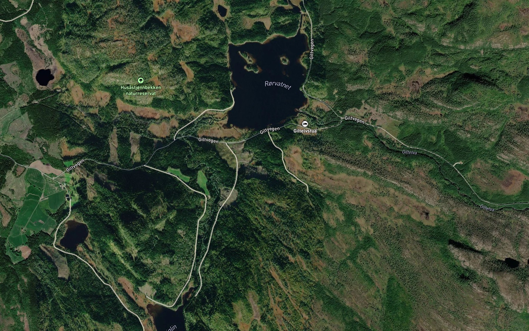 Satellite map of the Kjolbekken