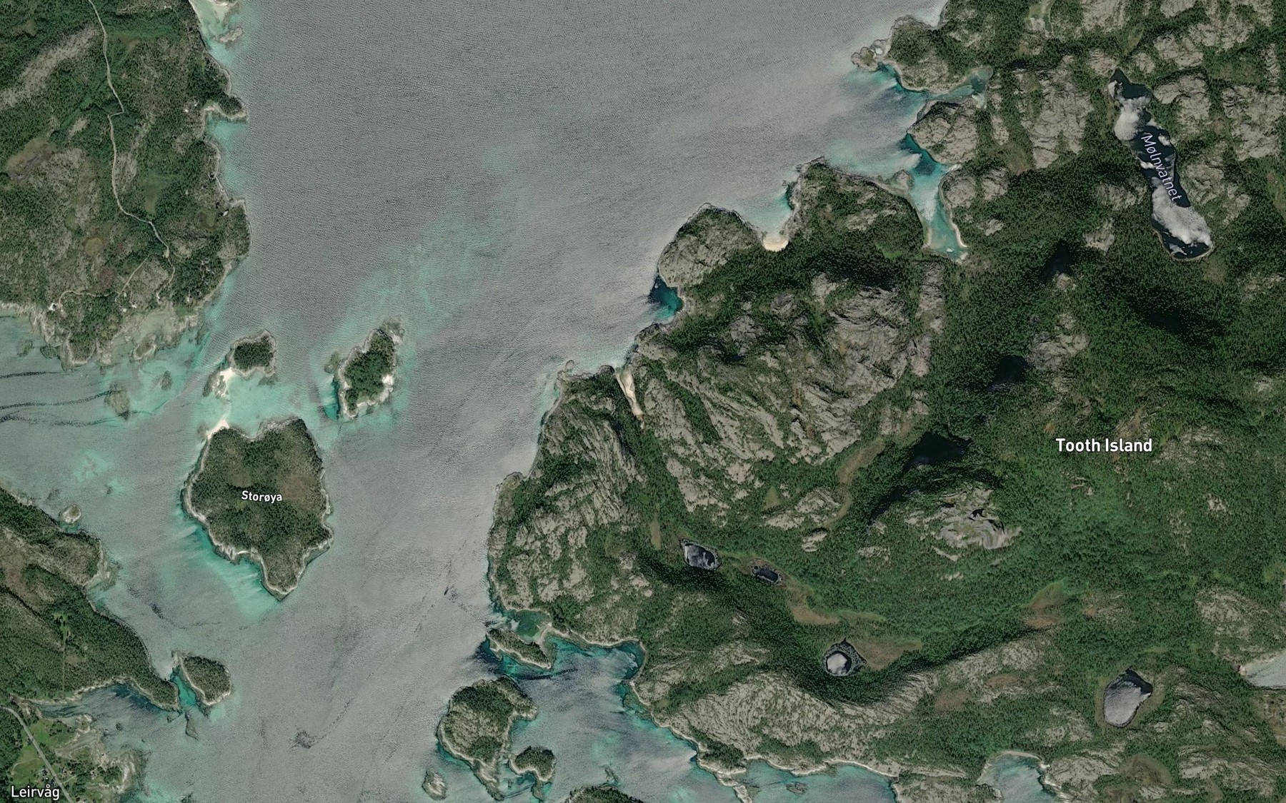 Satellite map of the Tannoysundet