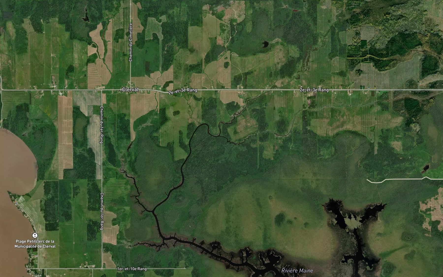 Satellite map of the Cours d'eau Audet
