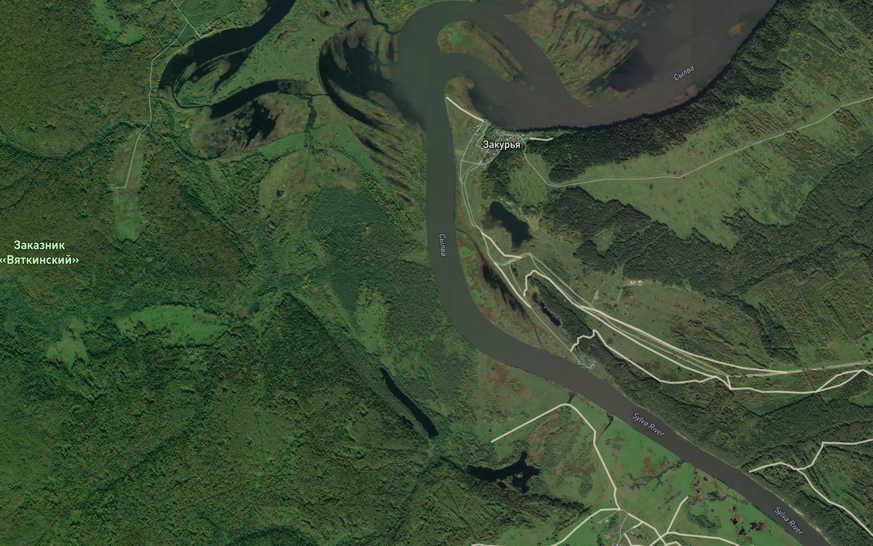 Satellite map of the Dikaya