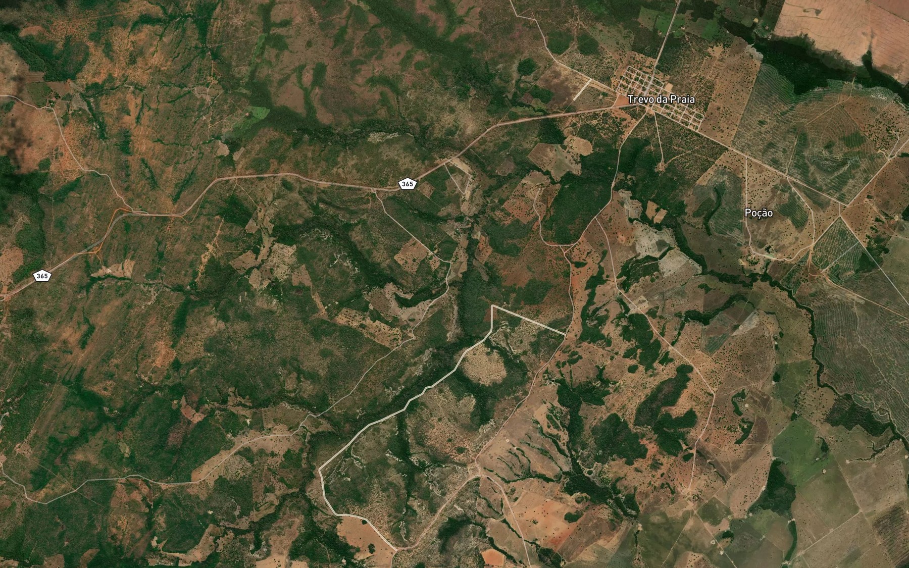 Satellite map of the Corrego Azul