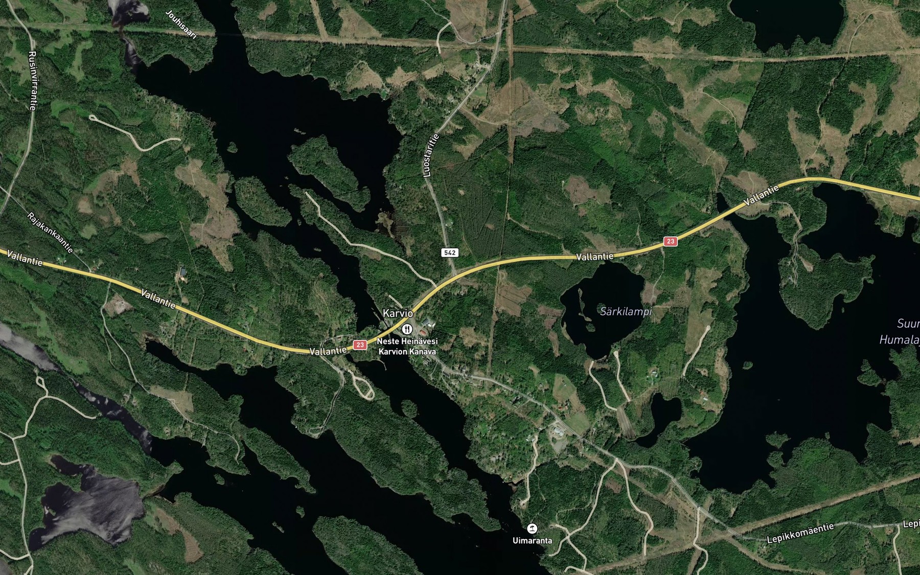 Satellite map of the Karvion Kanava
