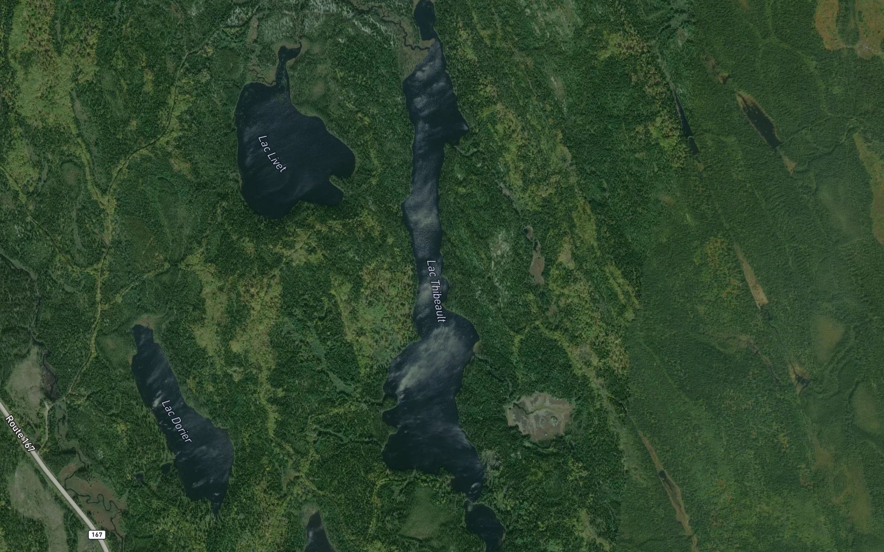 Satellite map of the Lac Thibeault