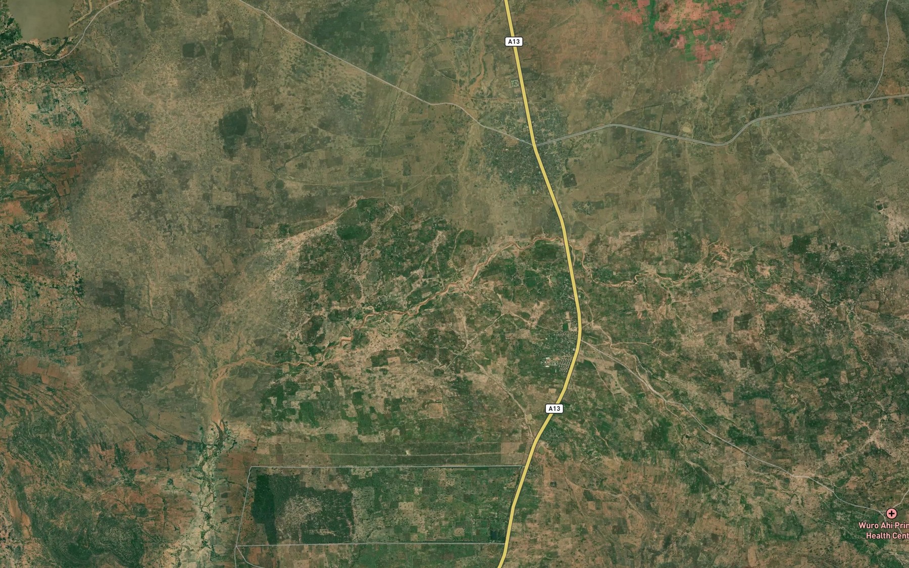 Satellite map of the Mayo Barka