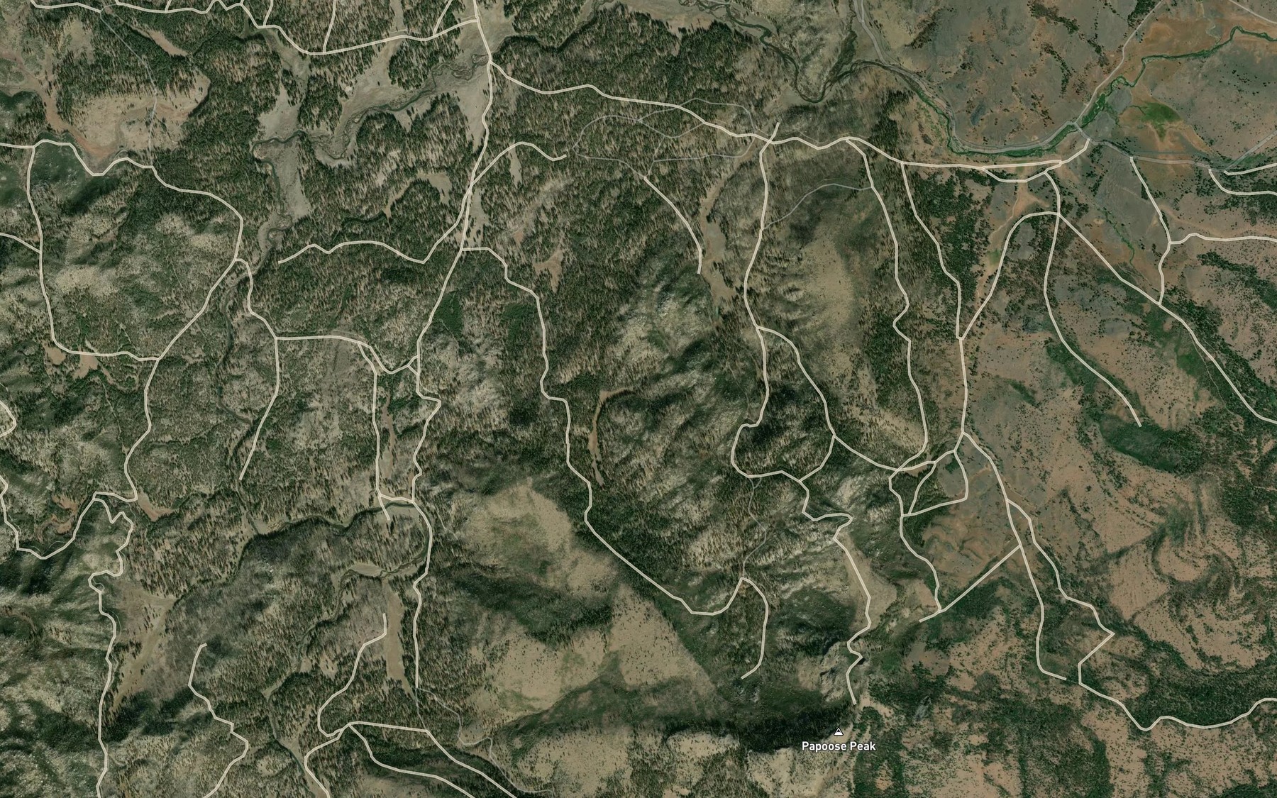 Satellite map of the Poison Creek Spring