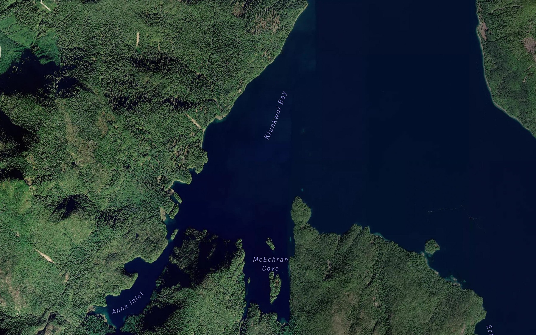 Satellite map of the Klunkwoi Bay