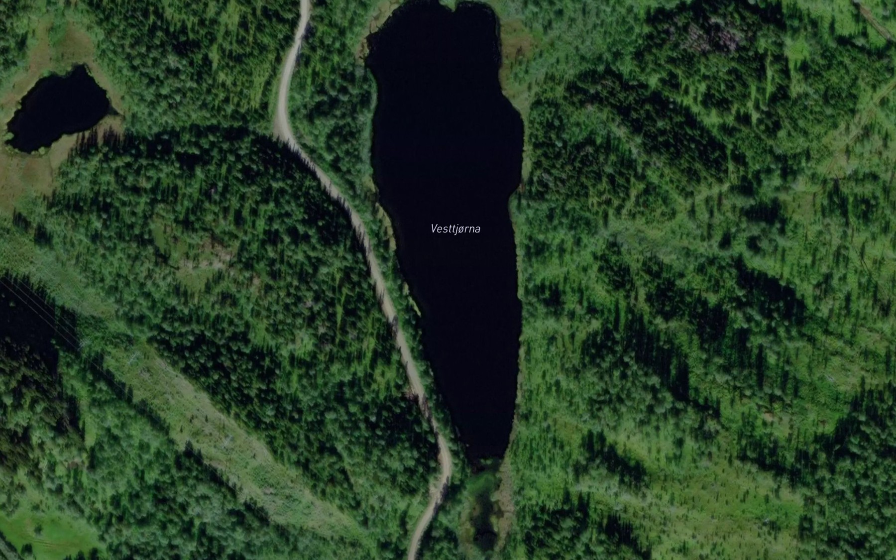 Satellite map of the Vesltjonna