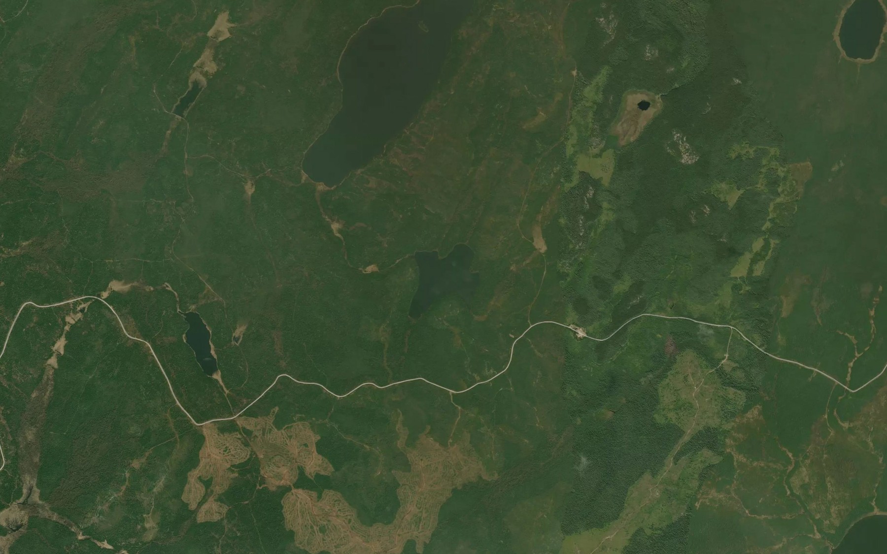 Satellite map of the O'Keefe Lake