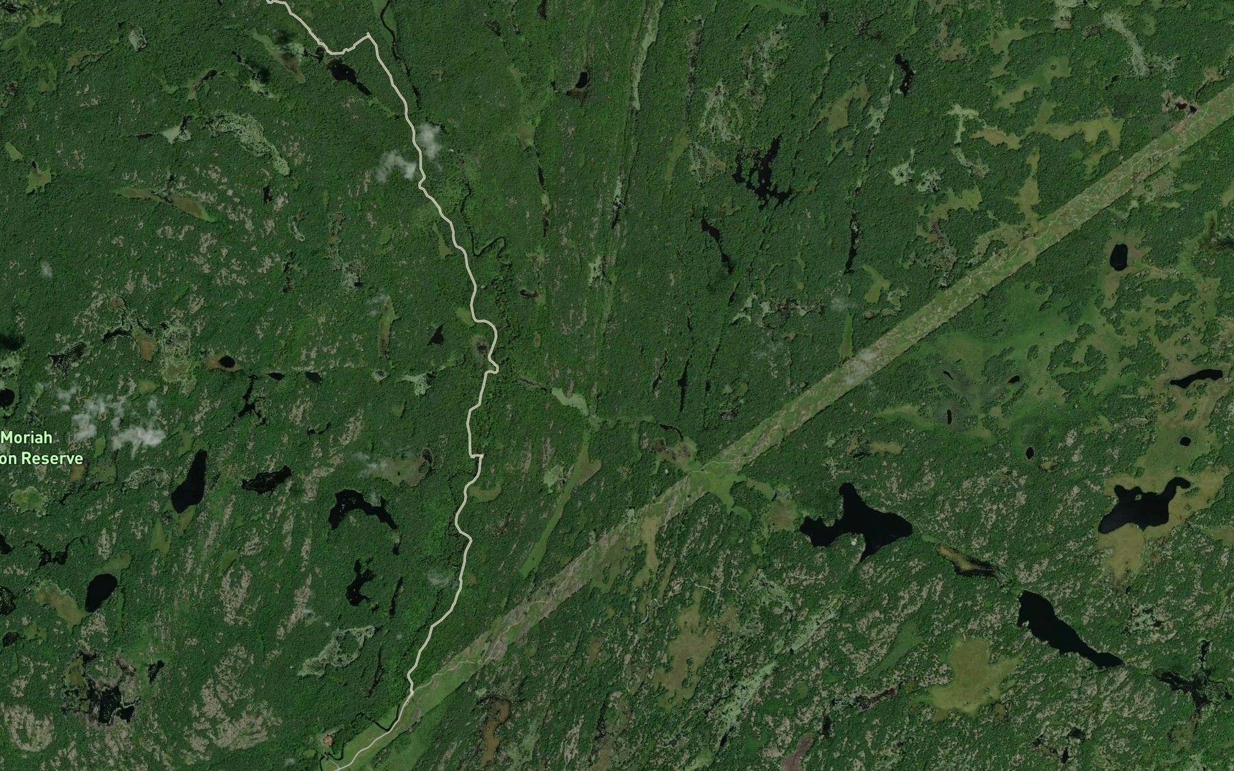 Satellite map of the Canniff Creek