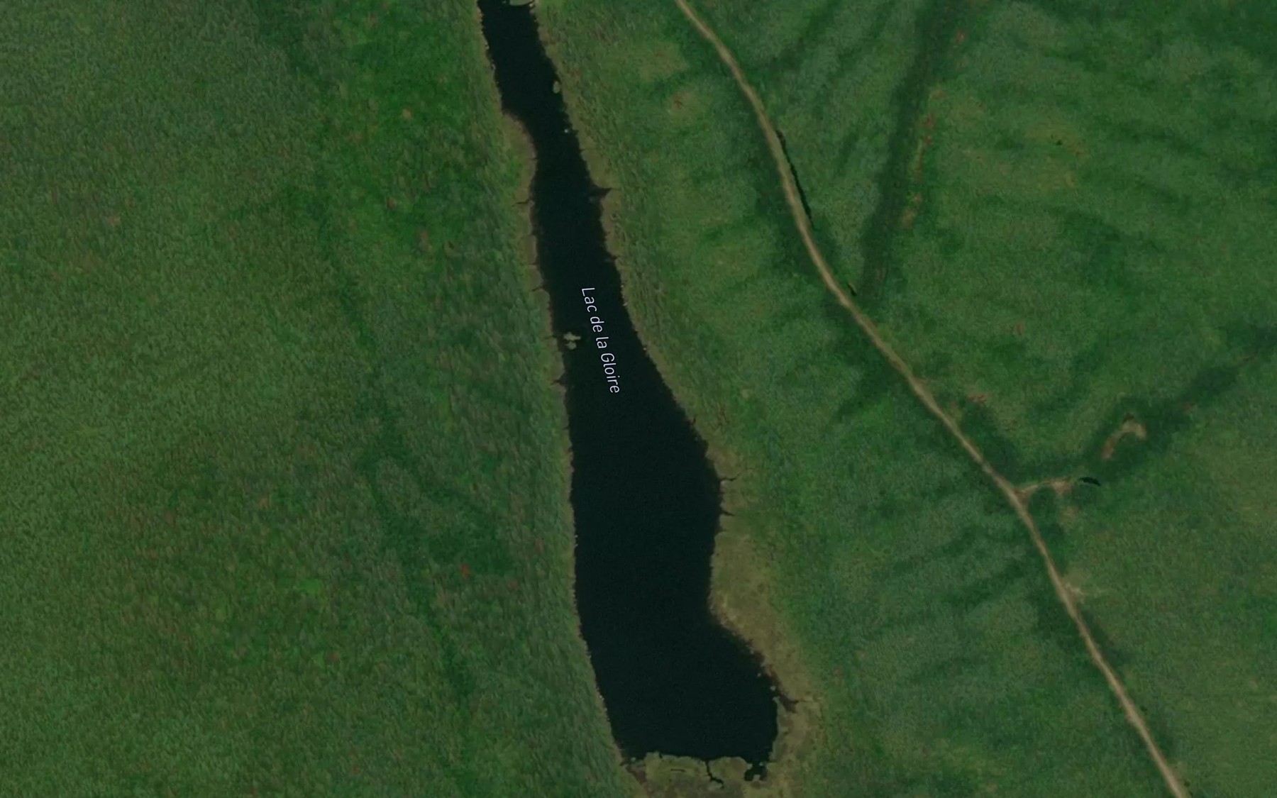 Satellite map of the Lac de la Gloire