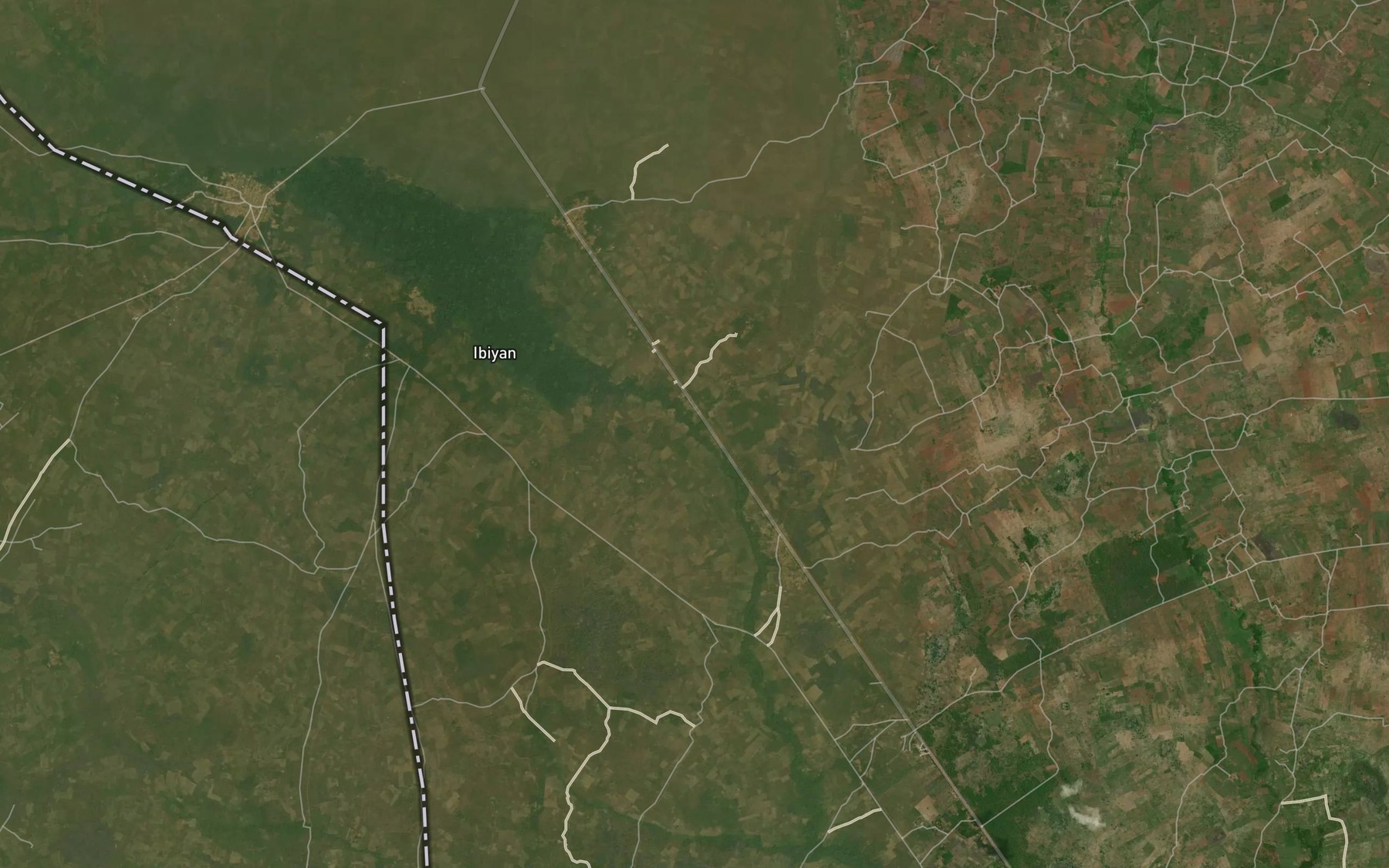 Satellite map of the River Aworo