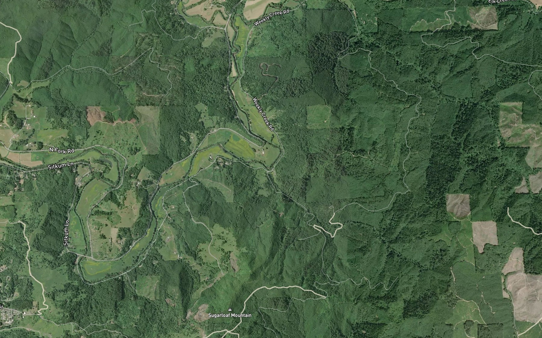 Satellite map of the Johns Creek
