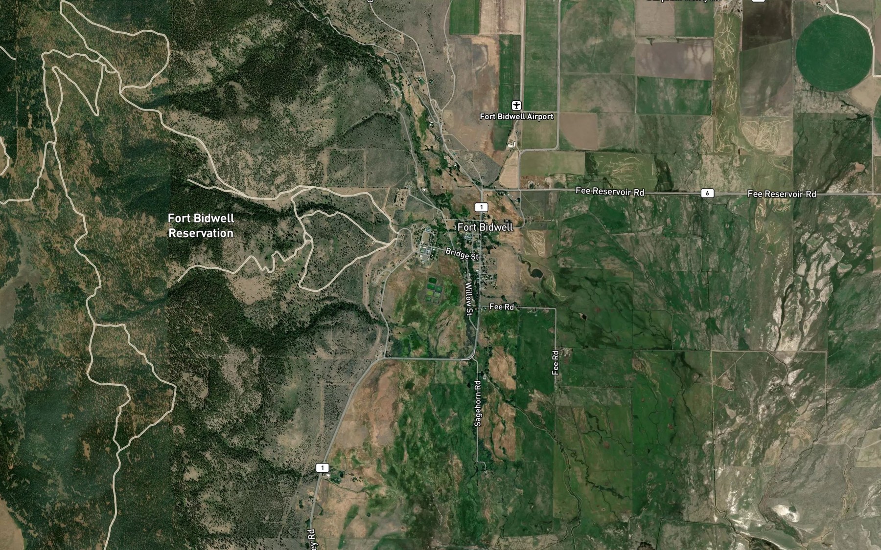 Satellite map of the Soldier Creek
