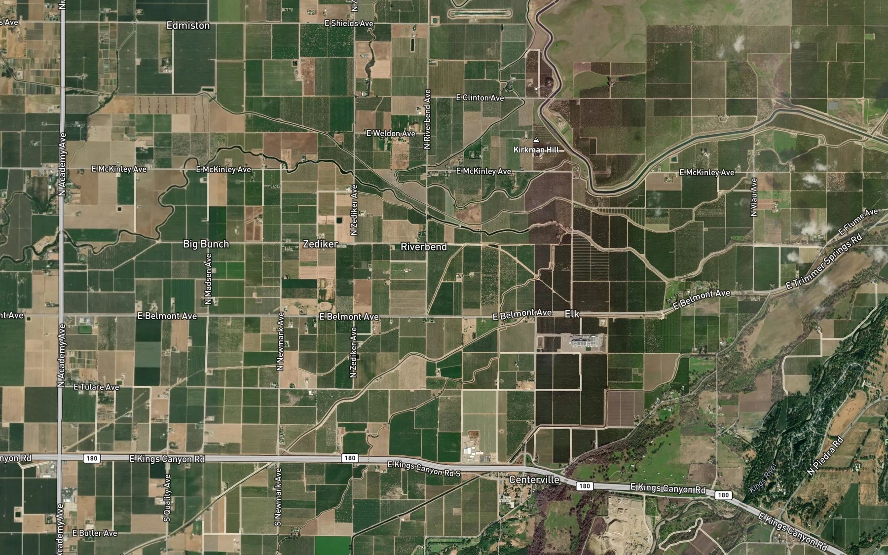 Satellite map of the Hansen Ditch