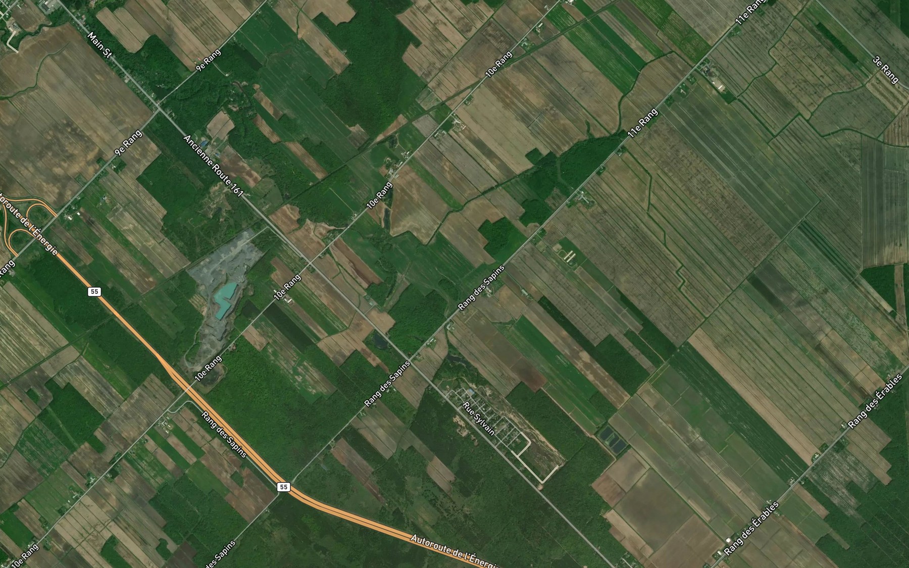 Satellite map of the Ruisseau Joseph-Arel