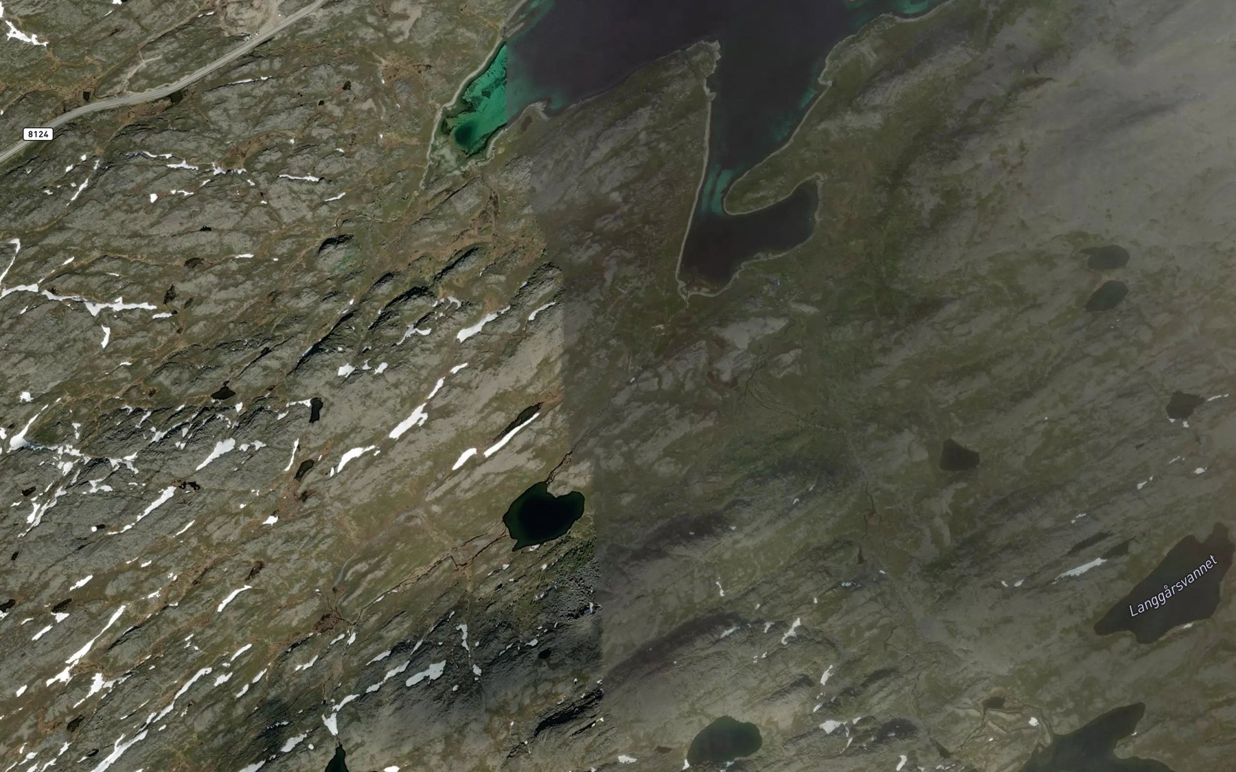 Satellite map of the Sjavasselva