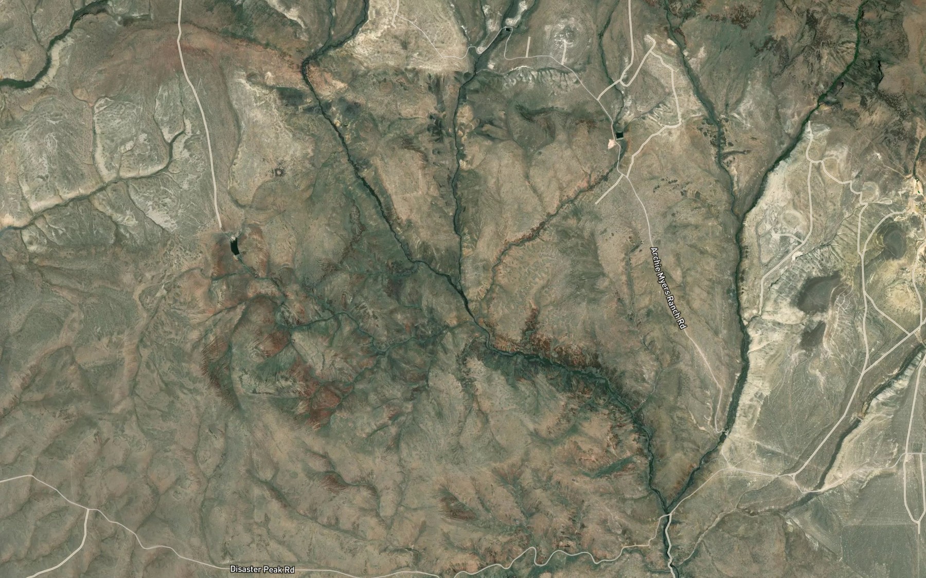 Satellite map of the Spring Creek
