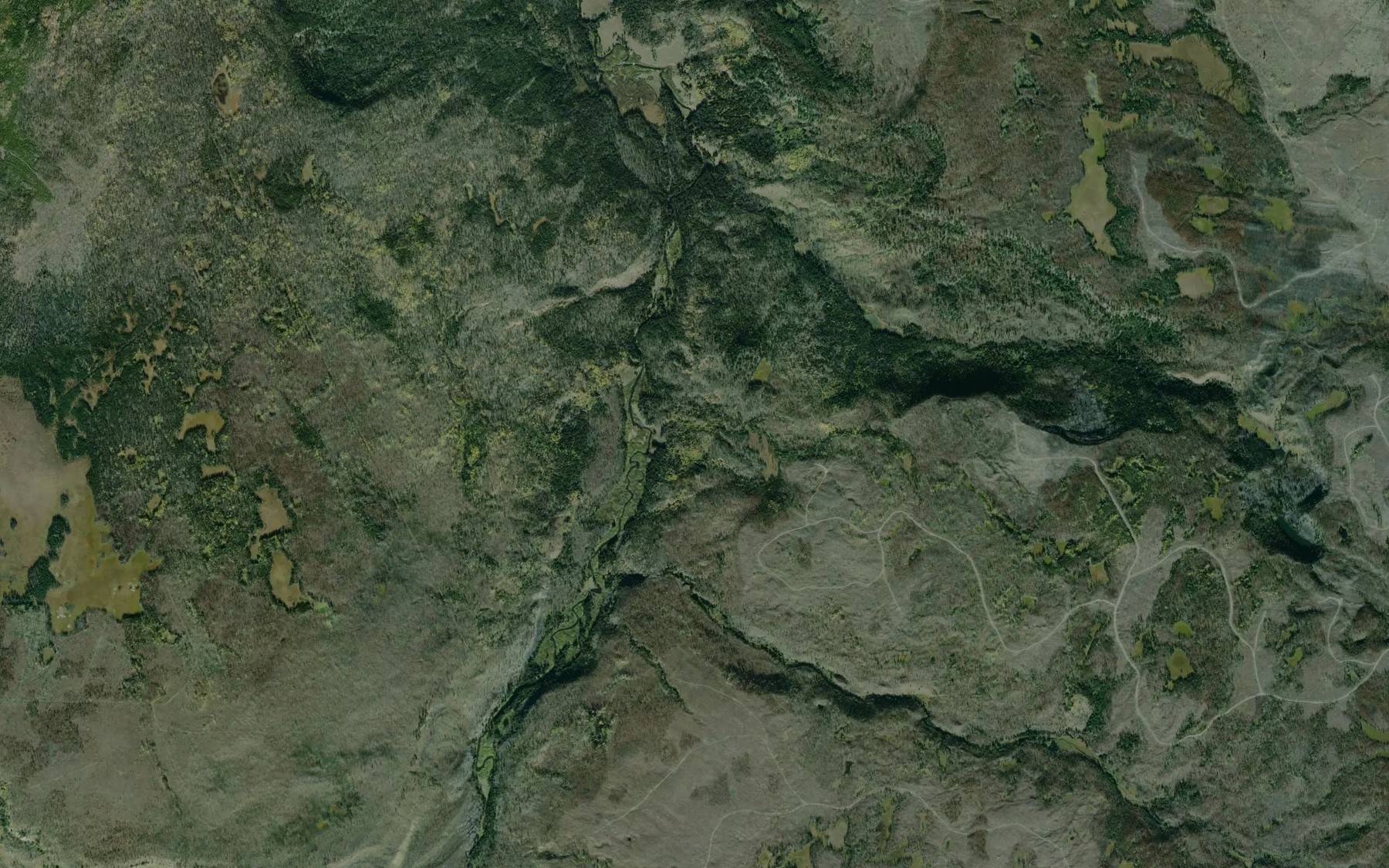 Satellite map of the Cantillon Creek