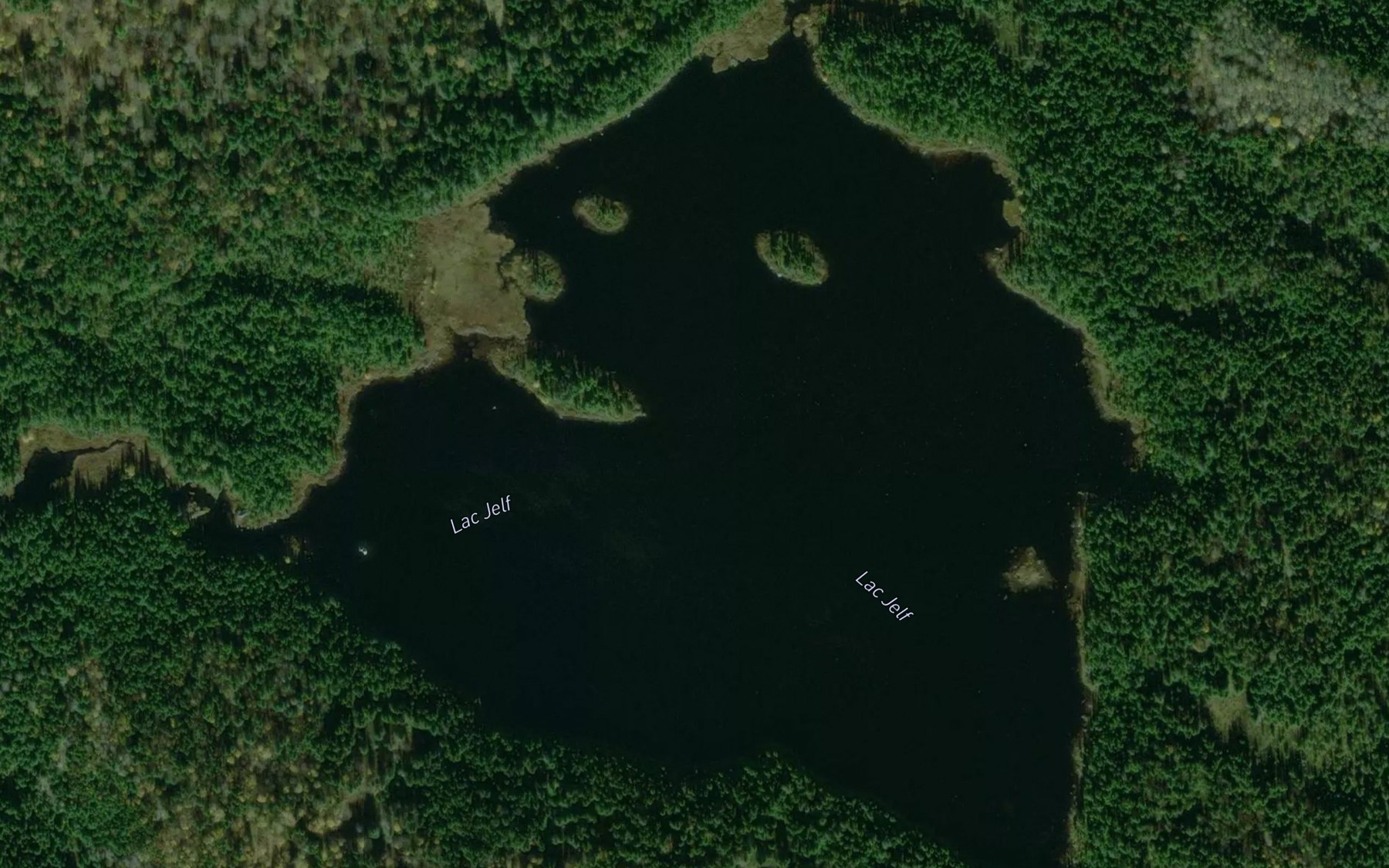Satellite map of the Lac Jelf