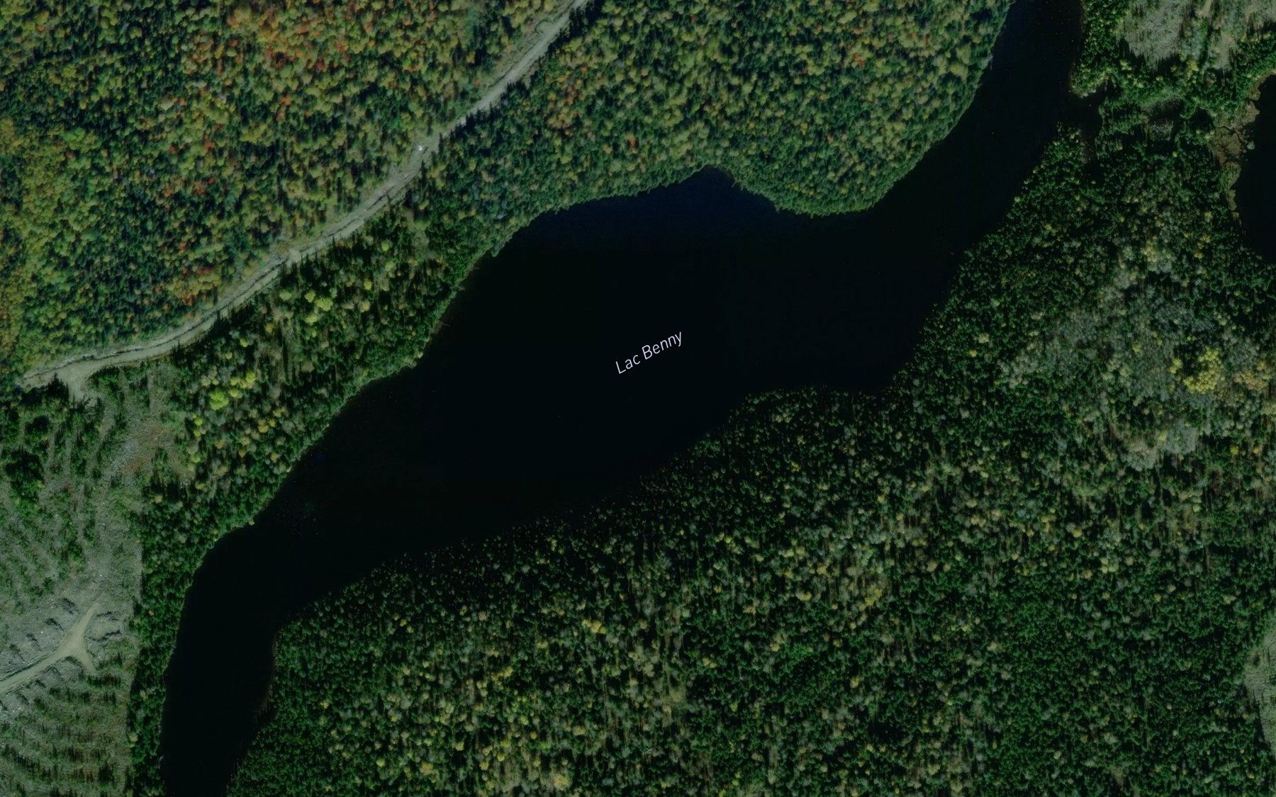 Satellite map of the Lac Benny