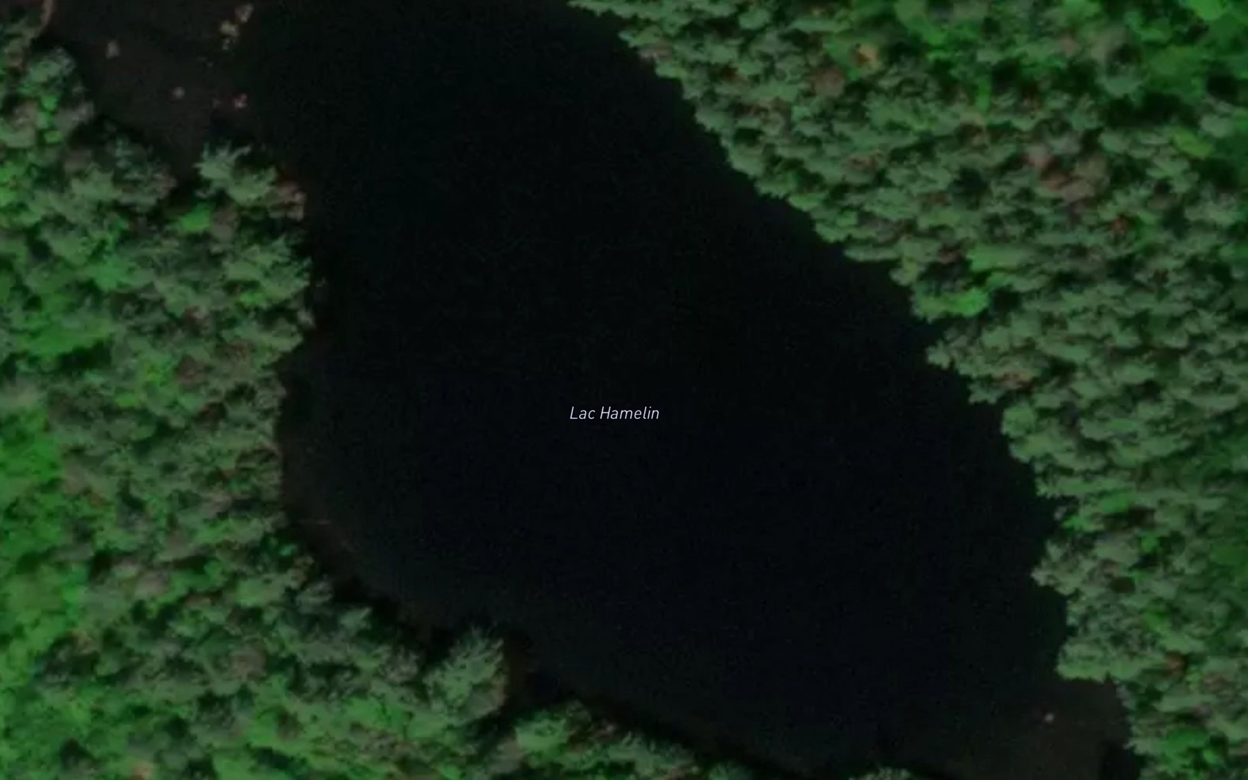 Satellite map of the Lac Hamelin