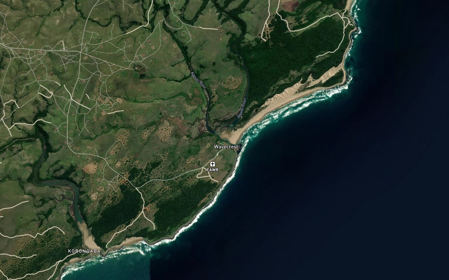 Satellite map of the Ngqusi