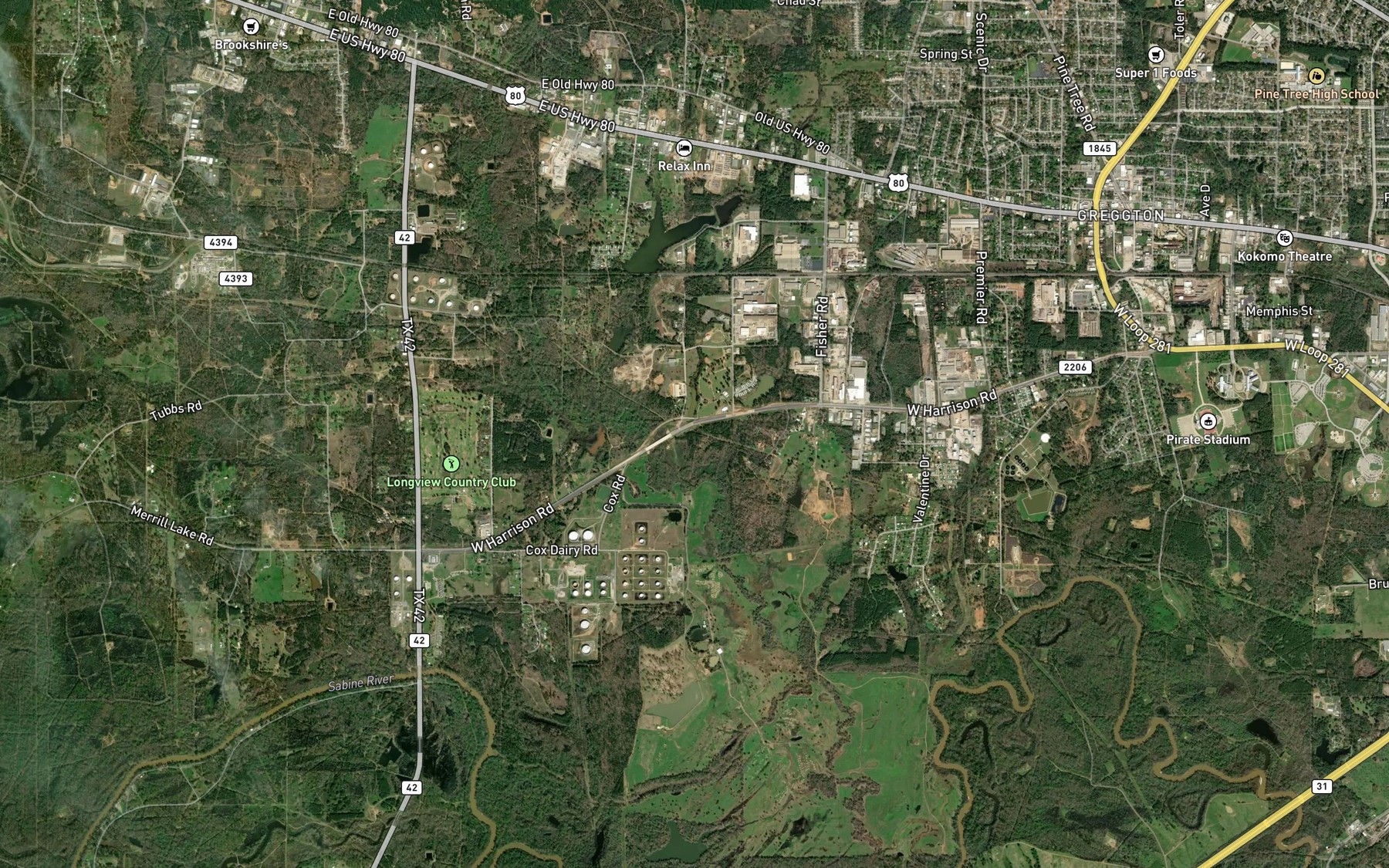 Satellite map of the Savoy Lake