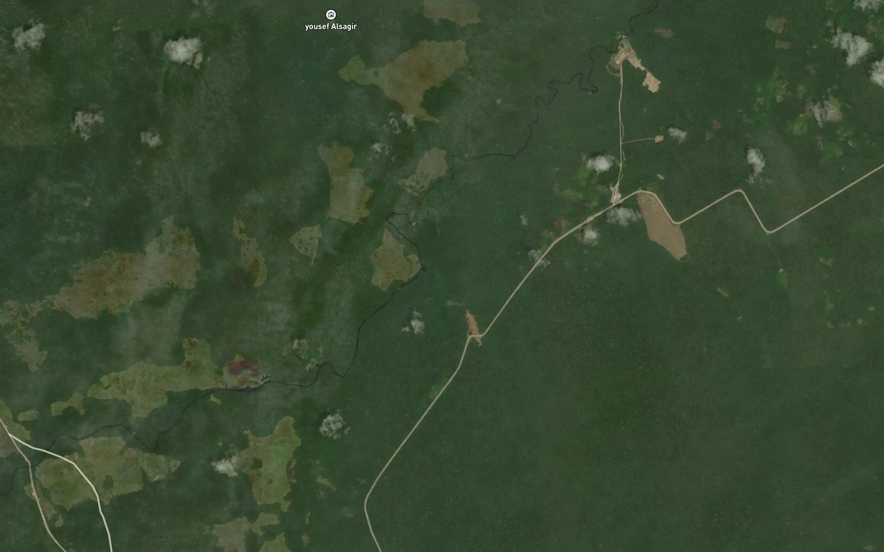 Satellite map of the Pounougou