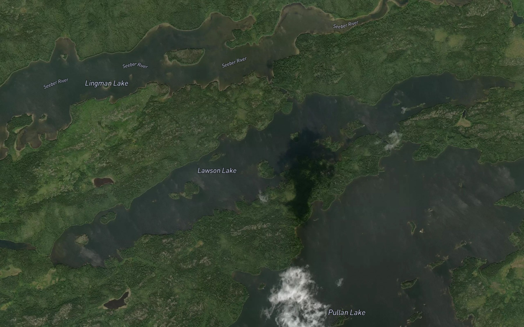 Satellite map of the Lawson Lake