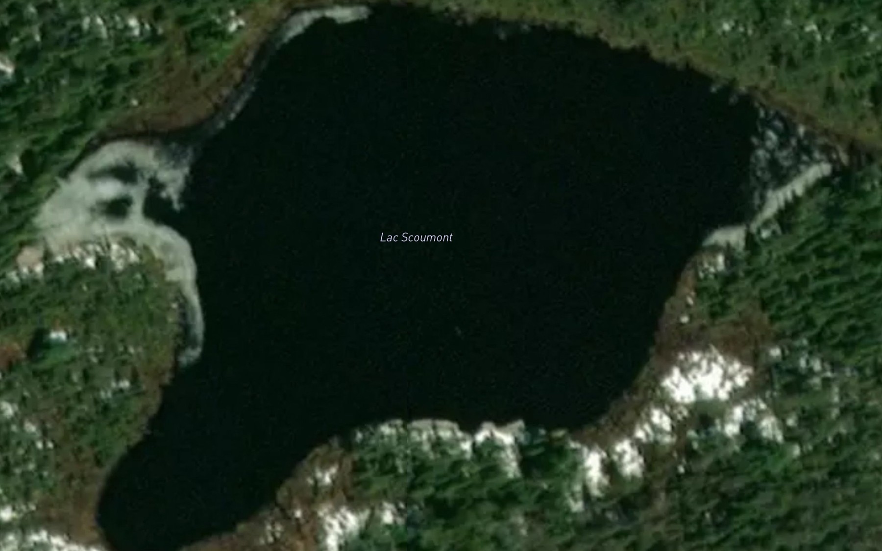 Satellite map of the Lac Scoumont