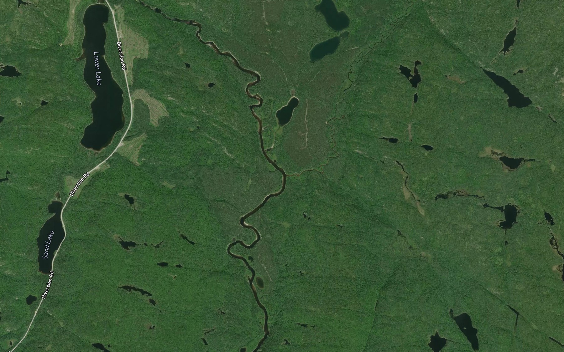 Satellite map of the Owl Creek