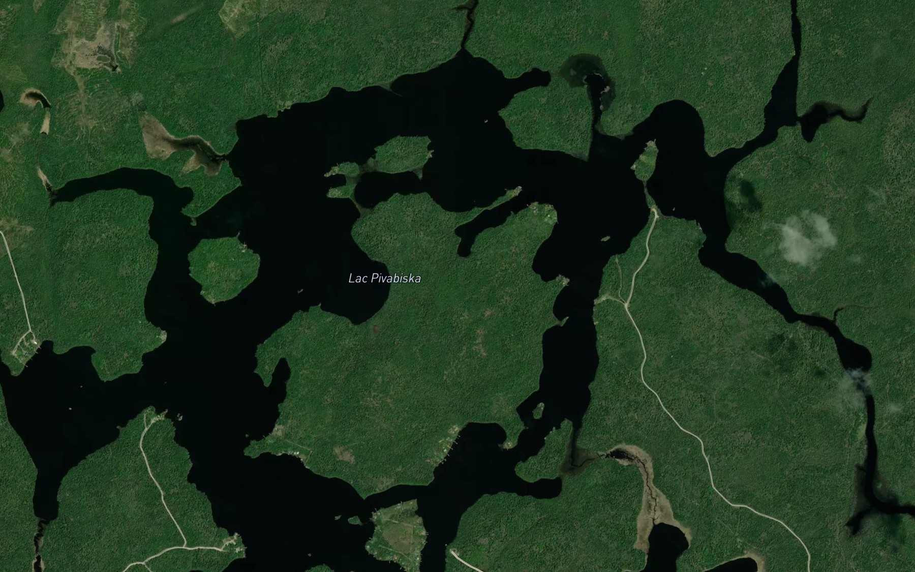 Satellite map of the Lac Pivabiska