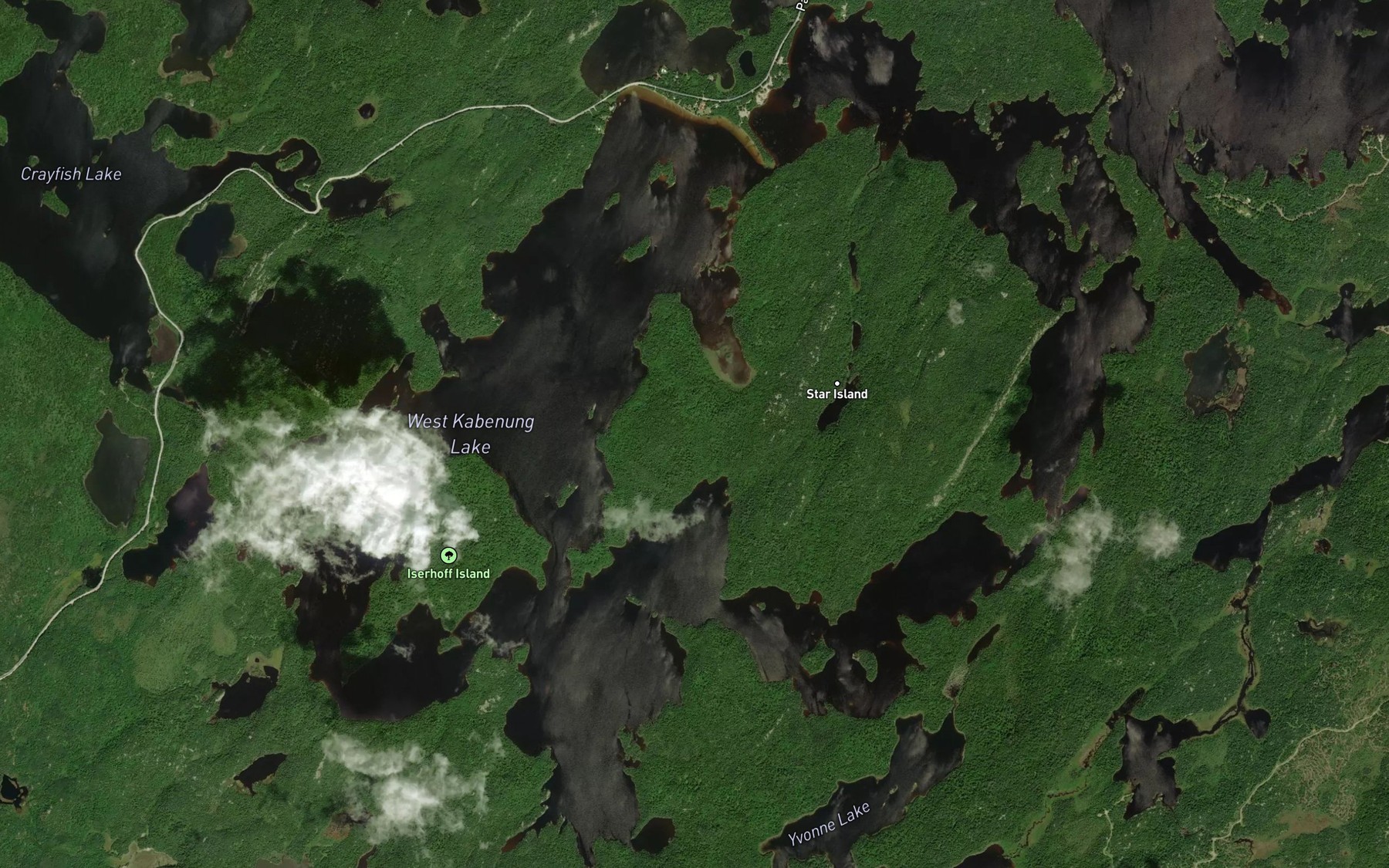 Satellite map of the West Kabenung Lake